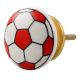 Red Football Pattern Ceramic Drawer Knob